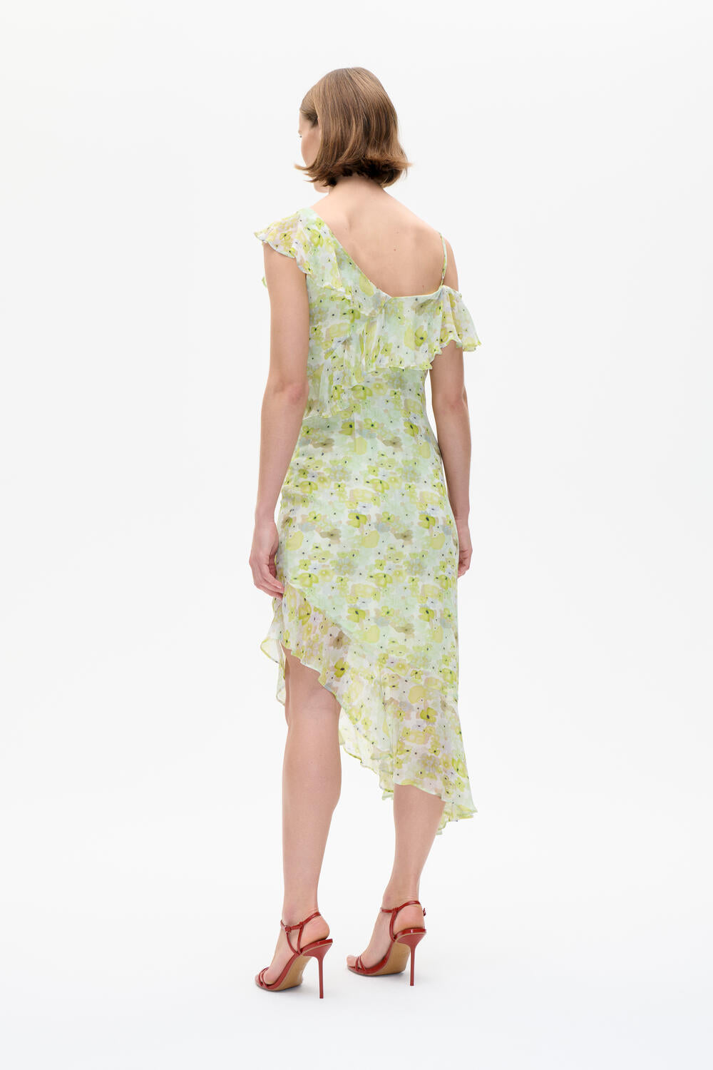 Avah kjole - Sunny Lime Flower